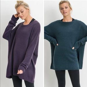 Hunter Green Mono B Flowy Roundneck Sweater